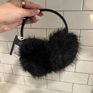 Black Fuzzy Earmuffs